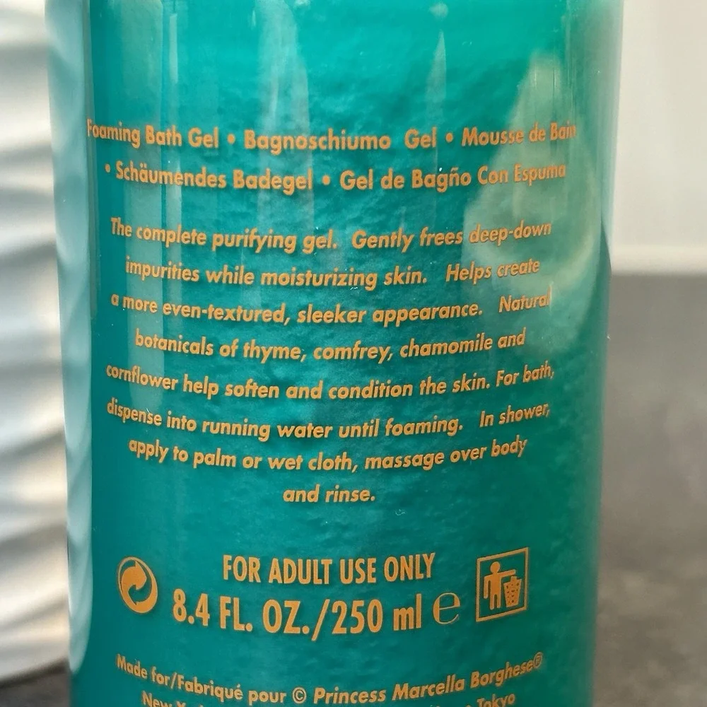 NEW Borghese Bagno Di Vita Gentle Foaming Gel For Bath & Shower 8.4 oz